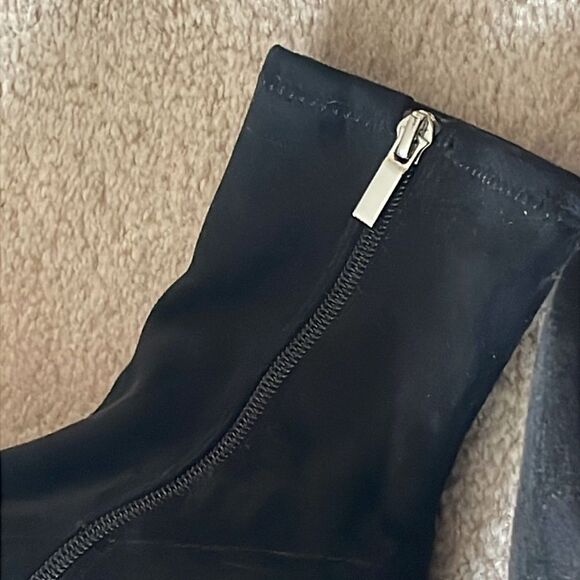 A new day High Heel Black Faux Suede Ankle Boots Size 8.5 - Picture 3 of 12